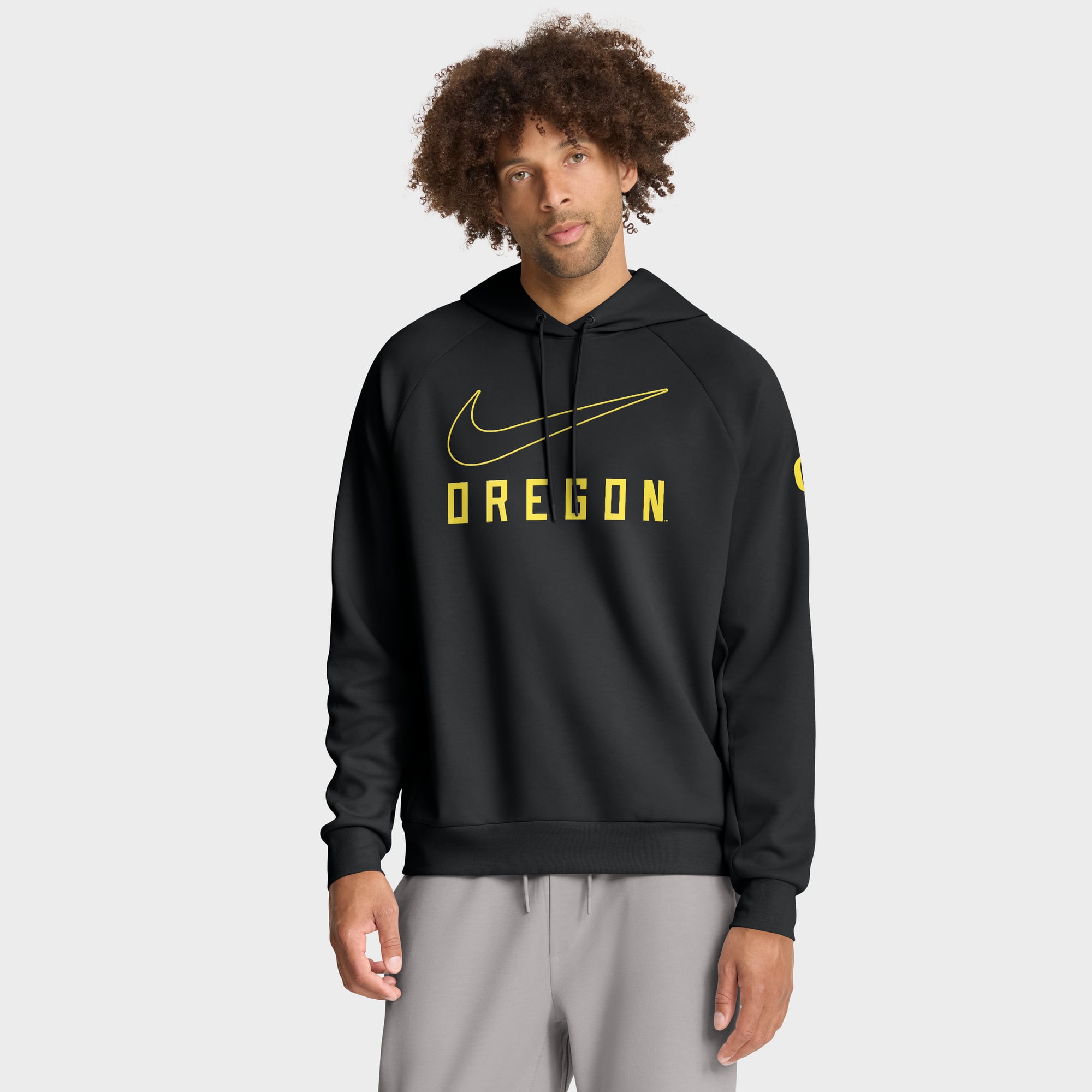 Men's Nike Black Oregon Ducks Premium Raglan Dri-FIT Hoodie